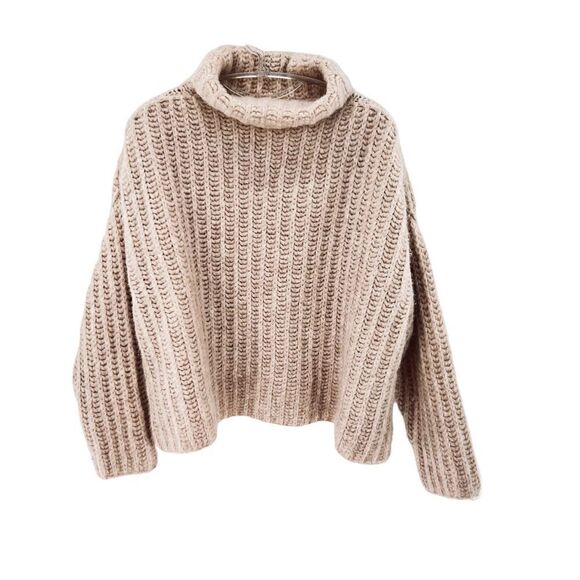 Free people cream Chunky turtleneck size xs - Picture 5 of 6